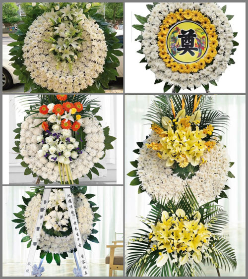江西赣州于都县岭背镇花圈速递